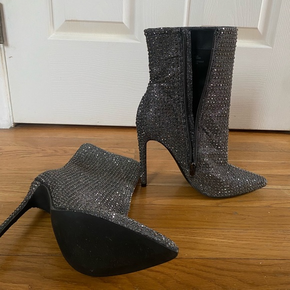 Steve Madden Rhinestone Heel Booties - Picture 3 of 7